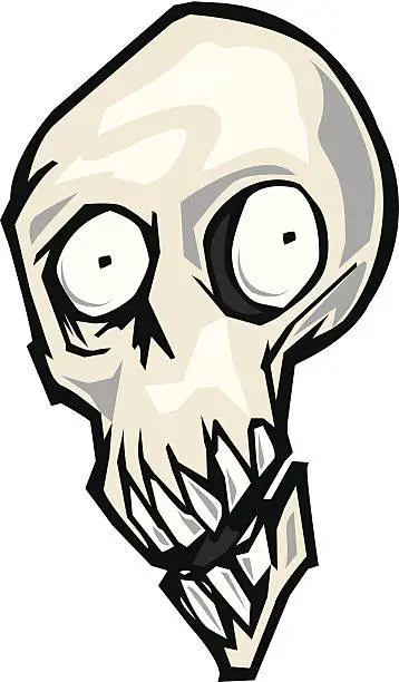 Vector illustration of Skull cartoon