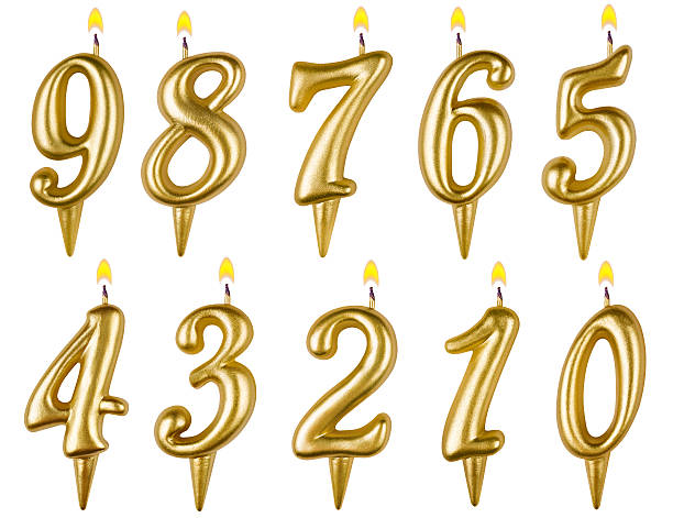 istock Birthday candles number set isolated on white background 518479997