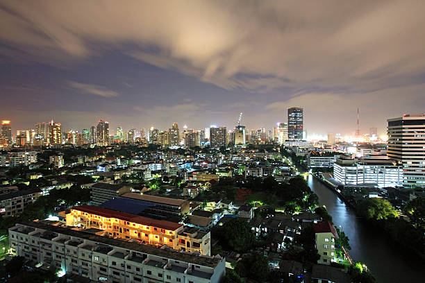 istock Bangkok cityscape at twilight sky 518481515