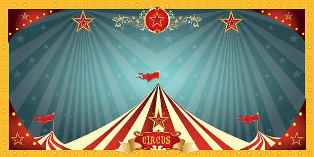 Vector illustration of fun circus banner