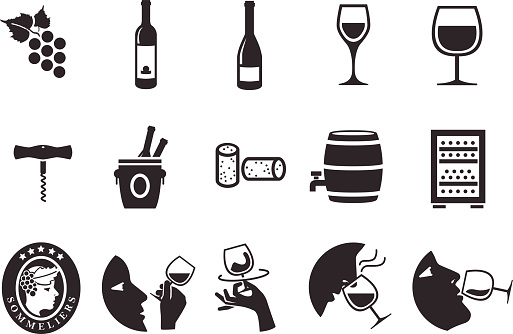 Wine icons - Illustration