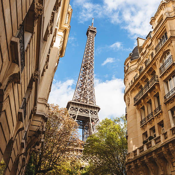istock Tour eiffel tower on the residential district 518487053