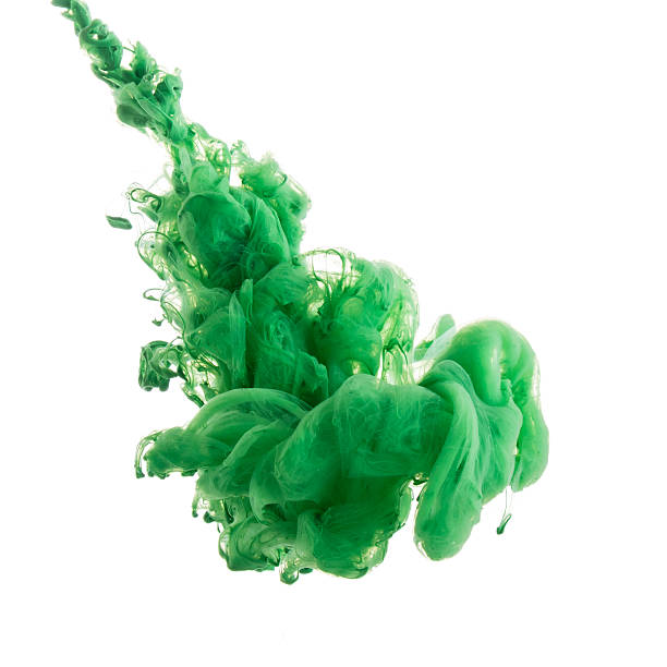 istock Abstract green paint in water 518495770
