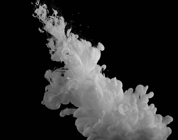 istock Abstract acrylic white paint swirls 518496230