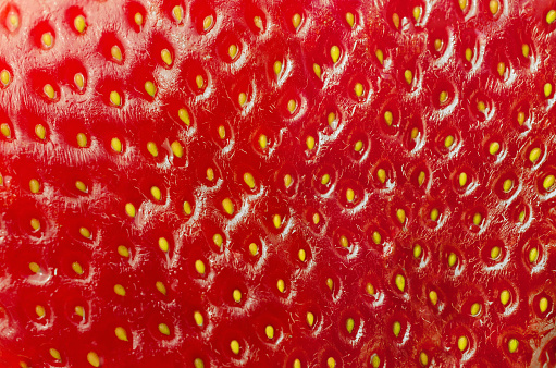Strawberry texture close up.