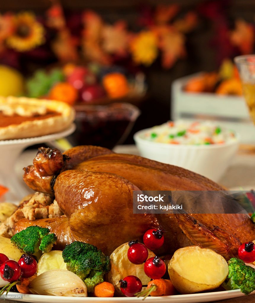 Cena del Día de Acción de gracias - Foto de stock de Alimento libre de derechos