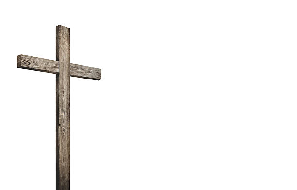 istock Old brown wooden cross 518501732