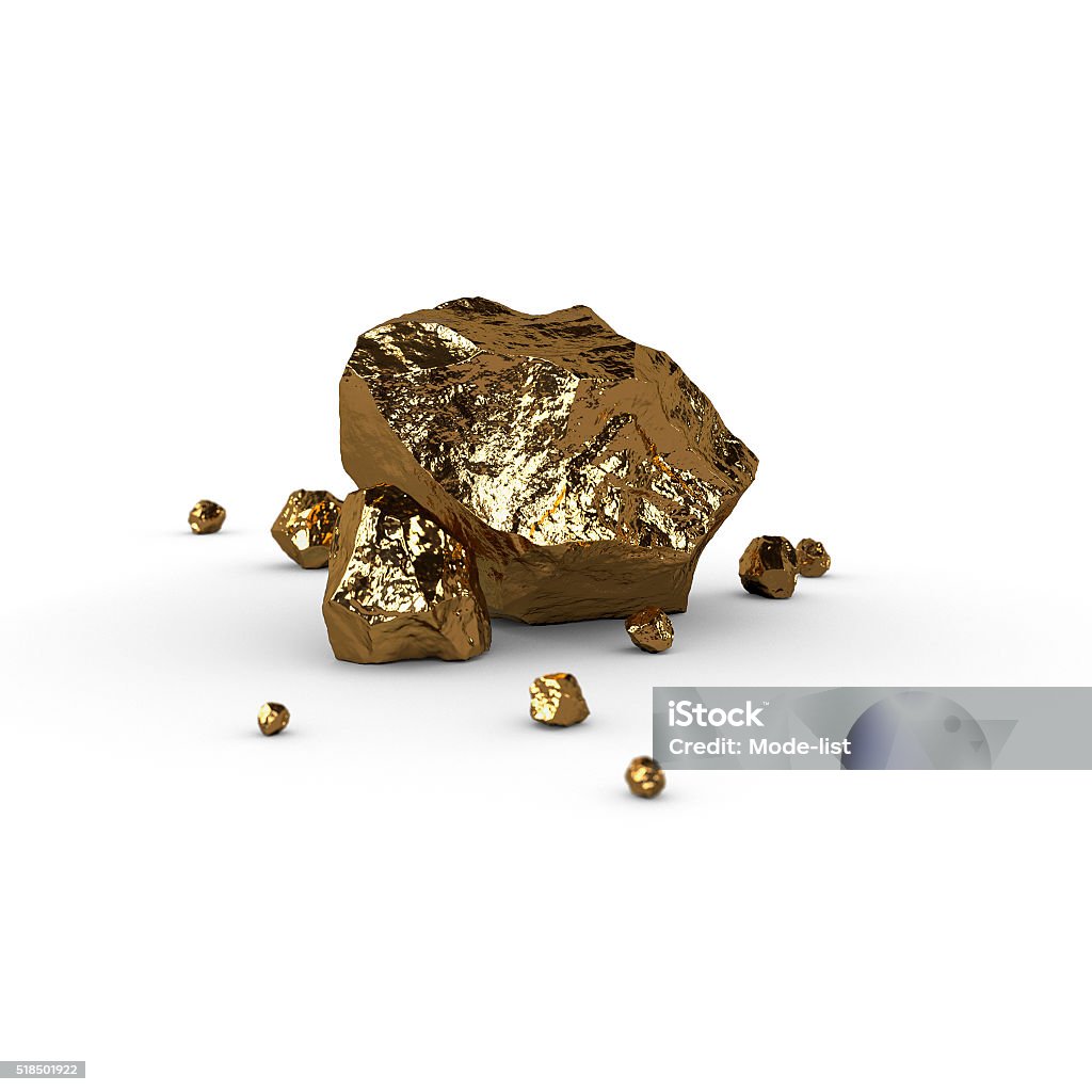 Hr Positiv Afhængighed Bronze Mineral Raw Materials Isolated Illustration Stock Photo - Download  Image Now - iStock