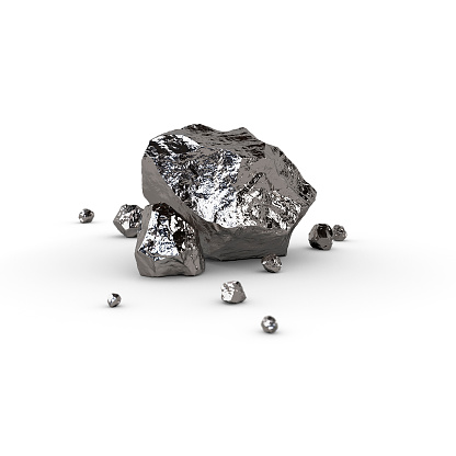 Titanio, materias primas ilustración Aislado mineral photo