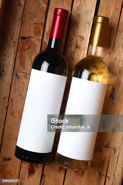 Wine Bottles In A Crate Stock Photo - Download Image Now - Agriculture, Alcohol - Drink, Blank