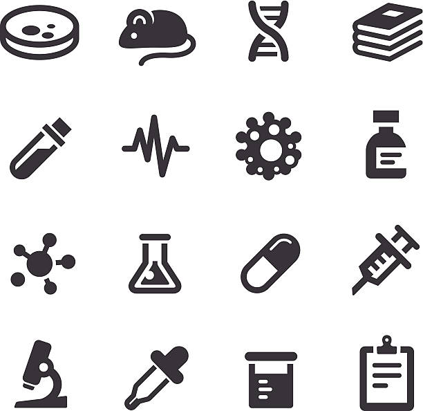 ilustrações de stock, clip art, desenhos animados e ícones de investigação médica ícones-série acme - research small laboratory equipment