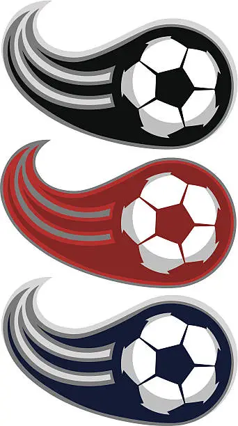 Vector illustration of Soccer ball SWOOSH design