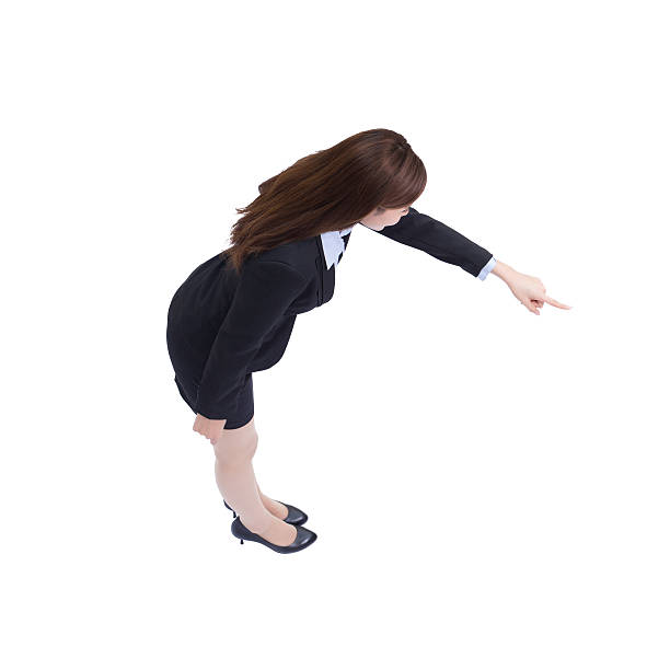 istock business woman look and pointing 518503182