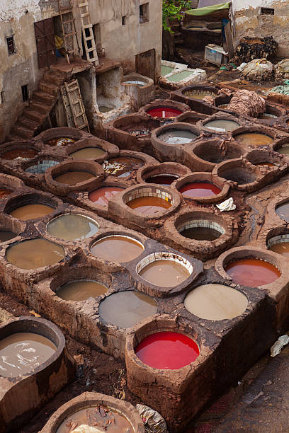 istock Famous tanneries of Fez Morocco 518504790