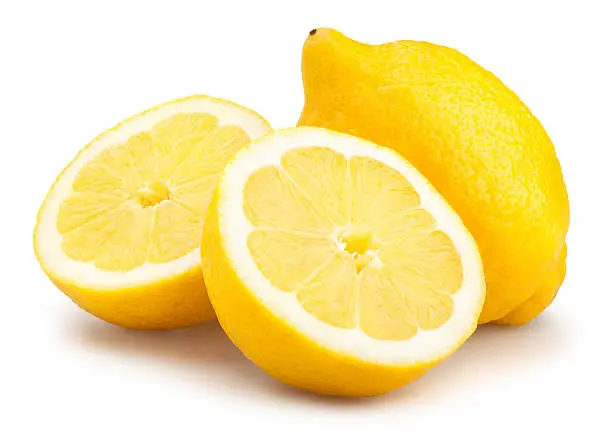 lemons sliced isolated