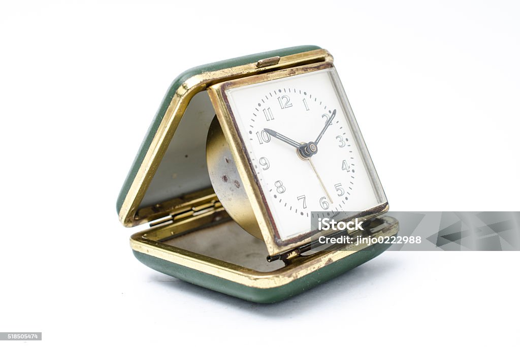 Folded Clock Folding Clock Isolated On White Stock Photo - Download Image Now ...