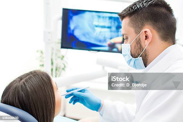 At The Dentist Stock Photo - Download Image Now - Adult, Adults Only, Angled Mirror