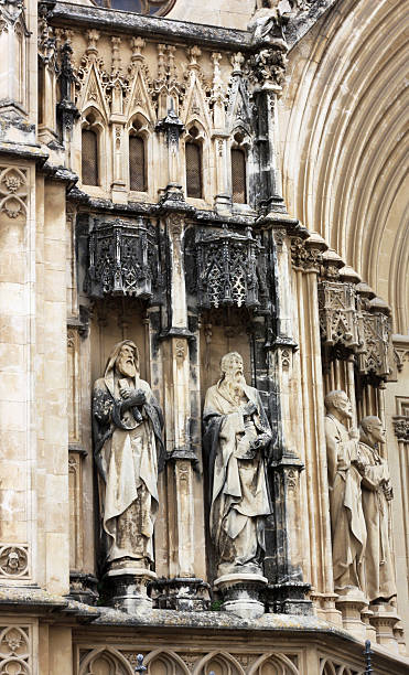 istock Close-up on the Apostles statues placed 518507272