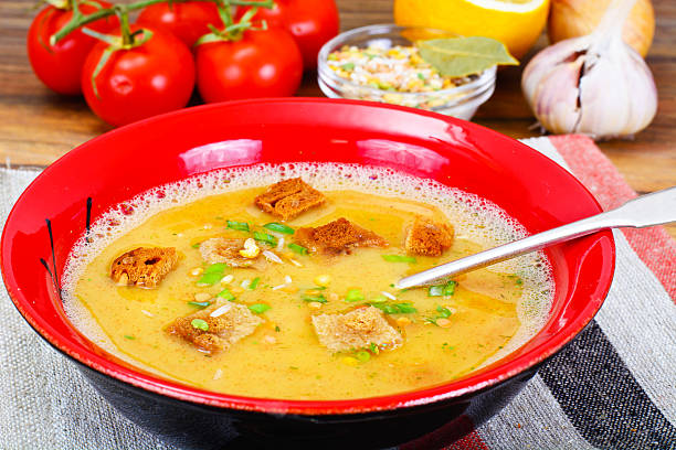 istock Healthy and Diet Food: Soup with Lentils, Celery 518507984