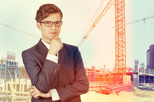 istock Businessman in construction site 518508198