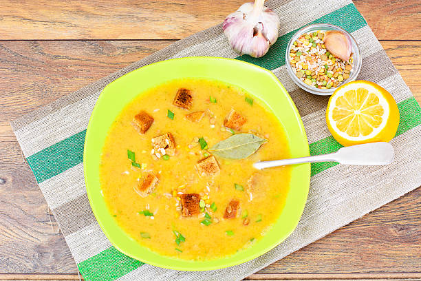 istock Healthy and Diet Food: Soup with Lentils, Celery 518522650