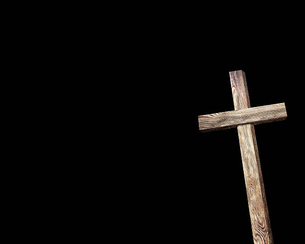 istock Old brown wooden cross 518523300