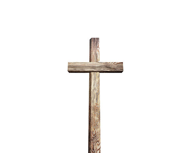 istock Old brown wooden cross 518523542