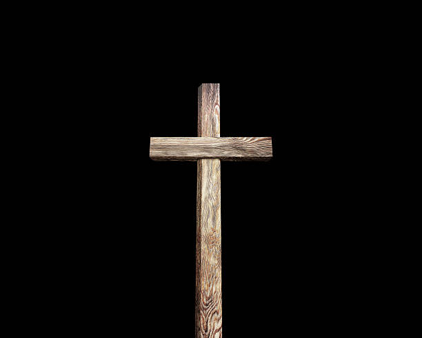 istock Old brown wooden cross 518523612