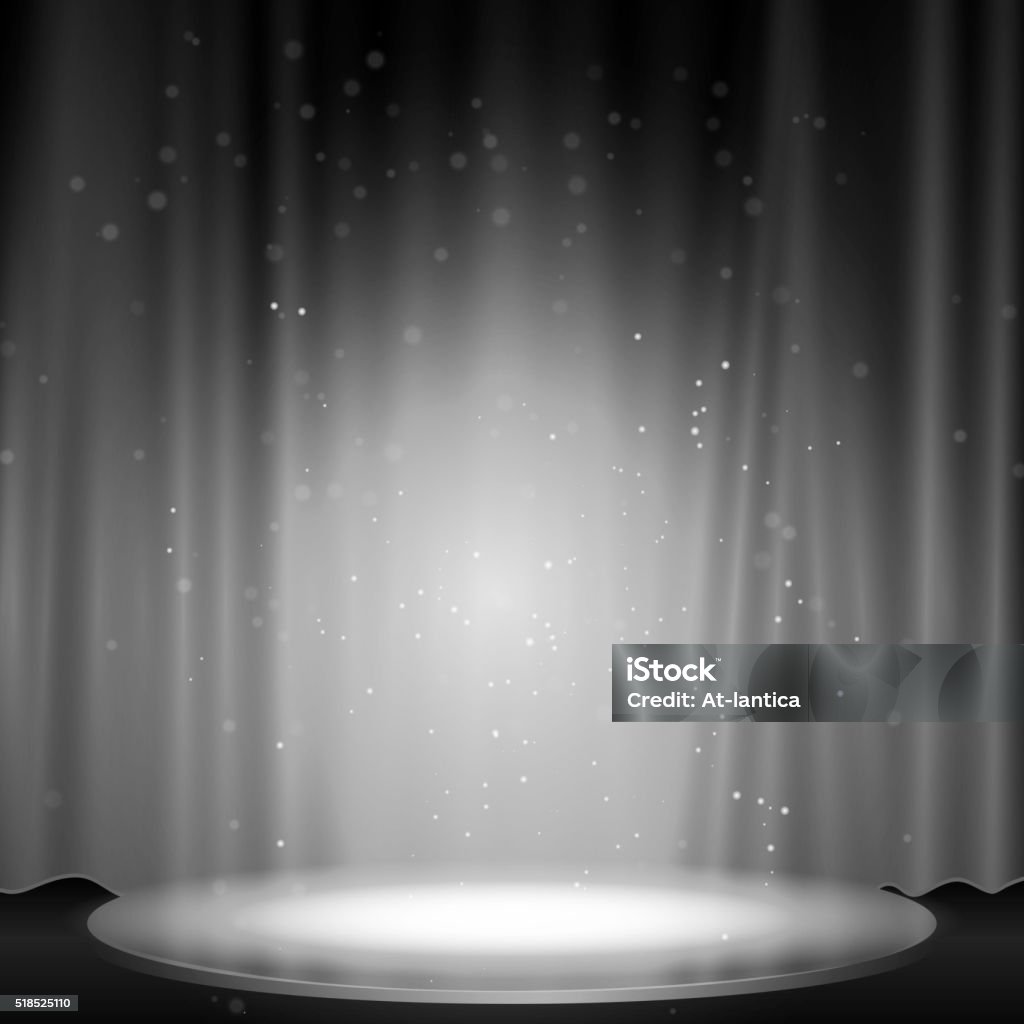 Abstract Vector Stage Stage With Spotlight Vector Illustration Stock Illustration - Download ...