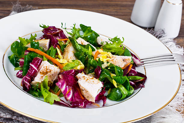 istock Salad Mix Batavian, Frise, Radicchio, Chicory  Chicken 518525710