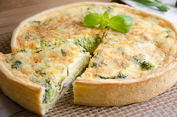 istock Homemade quiche with broccoli and cheddar 518526144