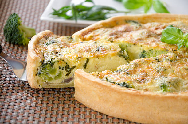 istock Homemade quiche with broccoli and cheddar 518526180