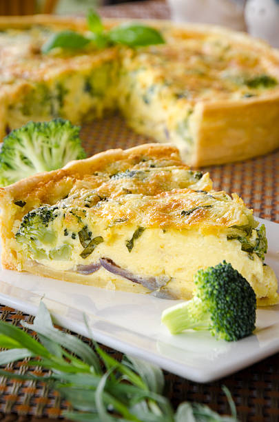 istock Homemade quiche with broccoli and cheddar 518526272
