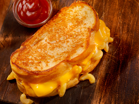 Grilled Macaroni and Cheese Sandwich-Photographed on Hasselblad H3D2-39mb Camera