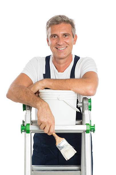 Portrait Of Happy Painter