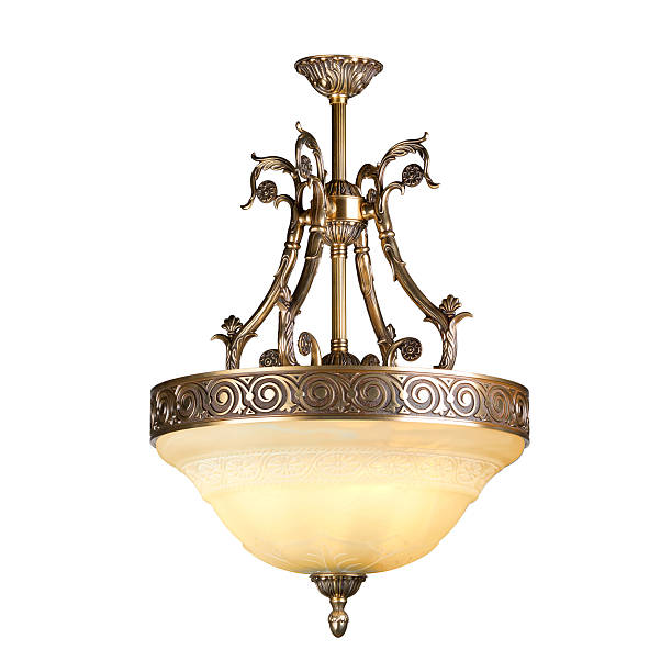 istock Vintage chandelier isolated on white 518528591