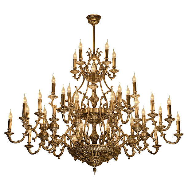 istock Vintage chandelier isolated on white 518528695