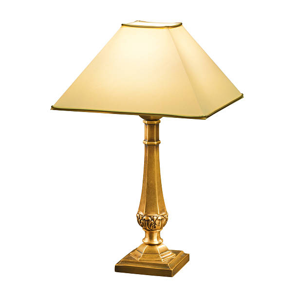 istock Vintage table lamp isolated on white 518528831