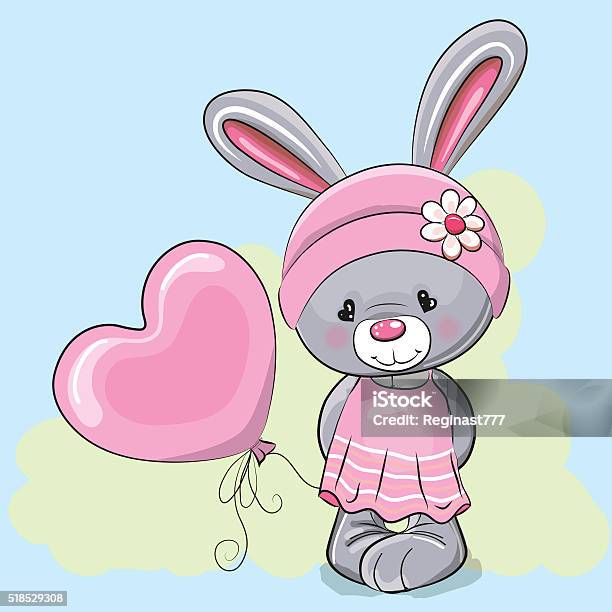 Cute Cartoon Rabbit Girl Stock Illustration - Download Image Now - Animal, Animal Themes, Art