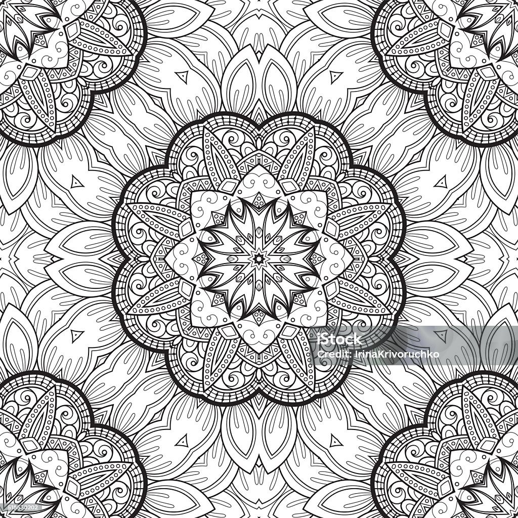 Vector Seamless Abstract Black and White Tribal Pattern Vector Seamless Abstract Black and White Tribal Pattern. Hand Drawn Ethnic Texture, Flight of Imagination Abstract stock vector