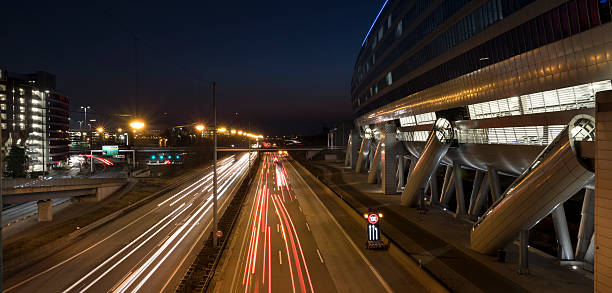 istock Highway at dusk - high-angle view, long exposure 518530790