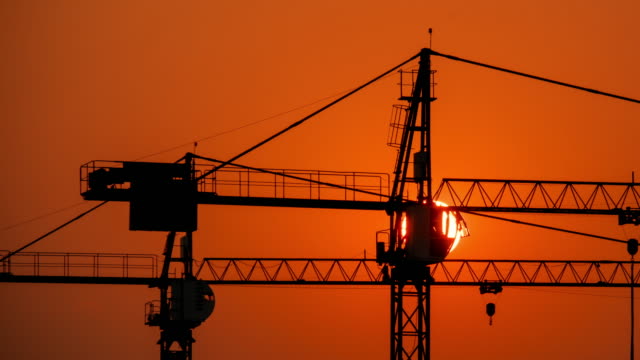 Construction Site at sunset