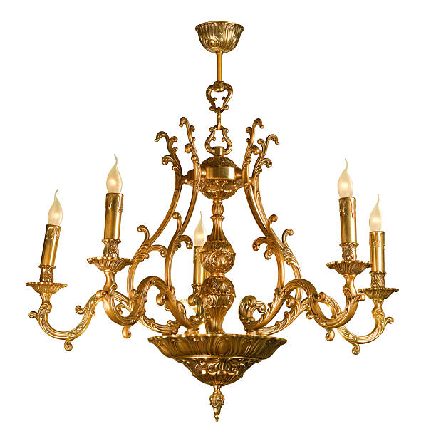 istock Vintage chandelier isolated on white 518546269