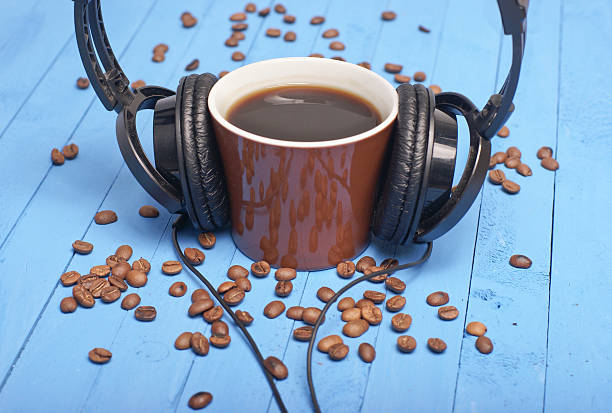 istock Cup of coffee and Headphones 518546531