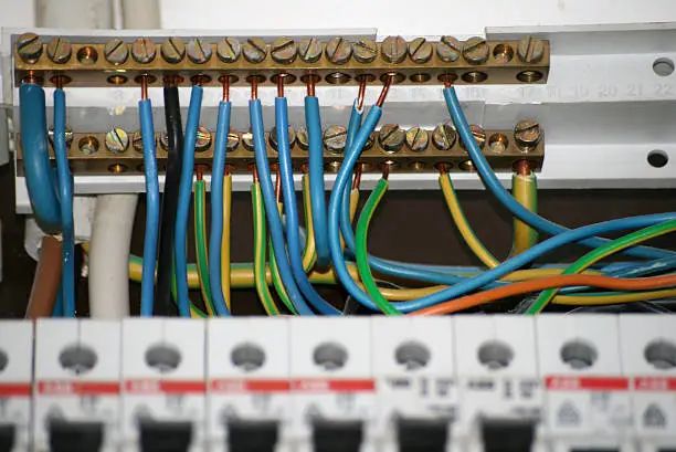Photo of Wires of an old control box