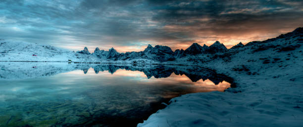 JiuJia Lake - Fairy baths stock photo