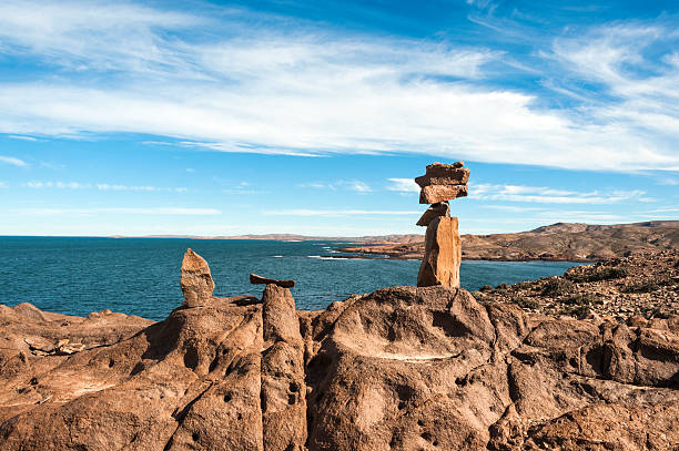 Punta Camarones, Chubut, Patagonia, Argentina Punta Camarones, Chubut, Patagonia, Argentina punta tombo stock pictures, royalty-free photos & images