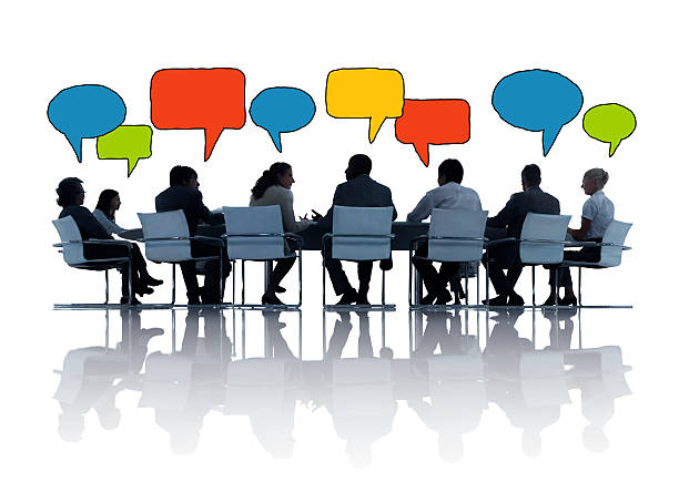 istock Business People Talking in a Board Room 518551793
