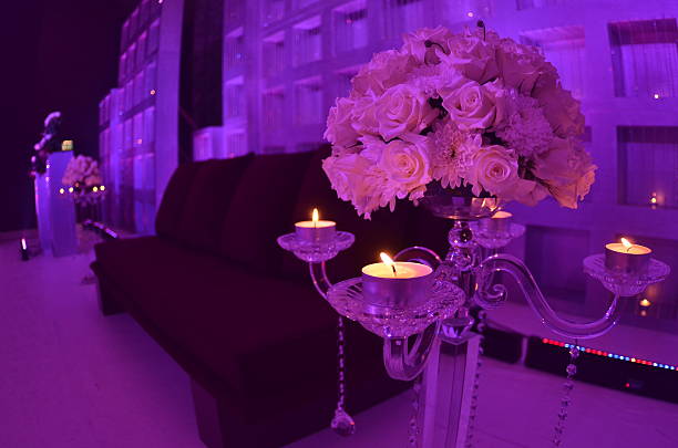 istock flower focused infront of a wedding sofa 518551945