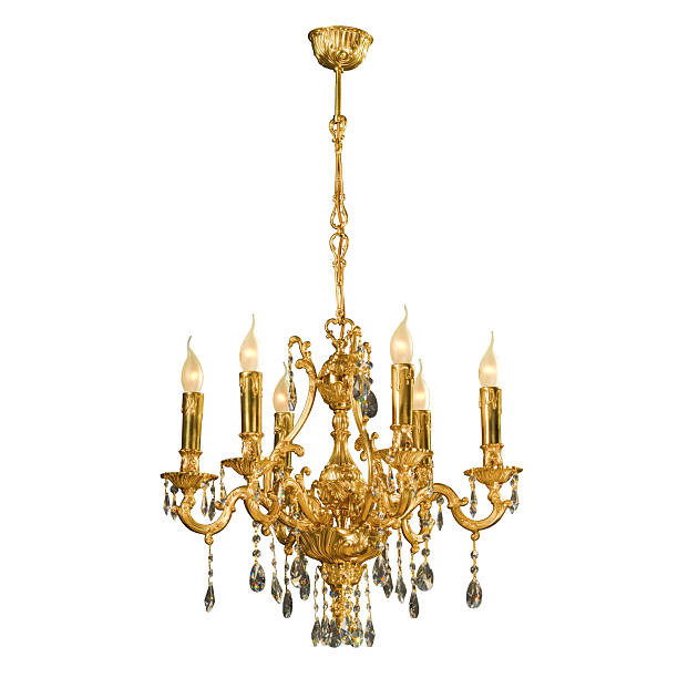 istock Vintage chandelier isolated on white 518552013